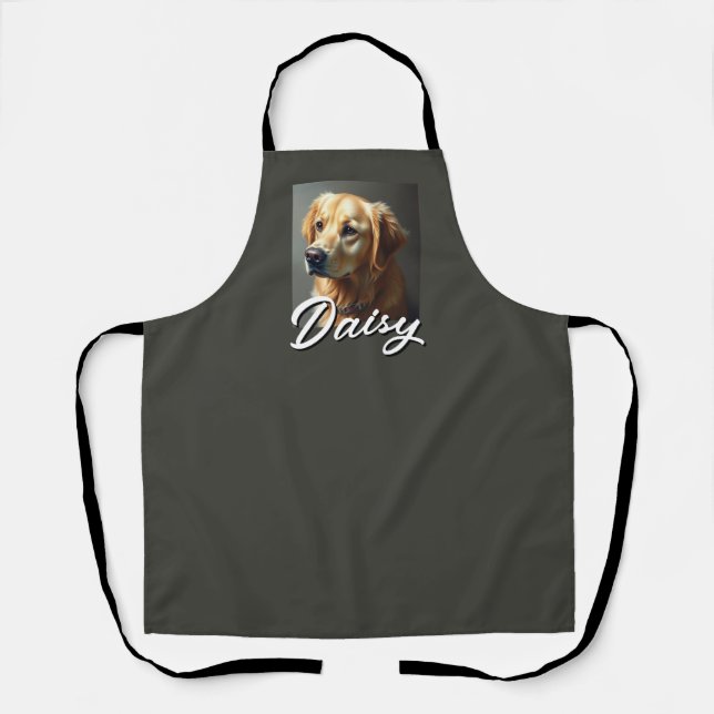 Personalise Golden Retriever Apron (Front)