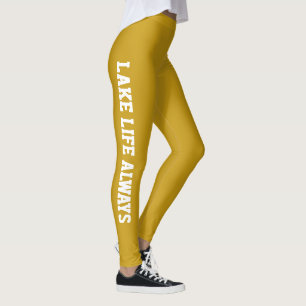 Personalise Golden Saffron Holiday Classic Fashion Leggings