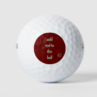 Personalise Golf Balls