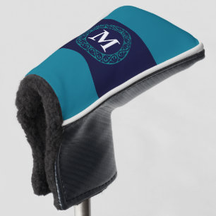 Personalise Golf Head Cover Initial for Dad Blue