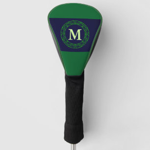 Personalise Golf Head Cover Initial for Dad Green