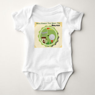 Personalise Golf Theme Aspiring Golfer Baby Bodysuit