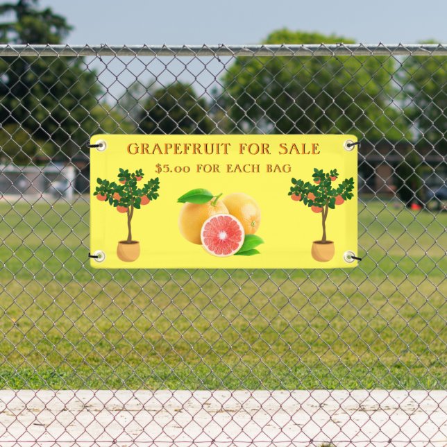 Personalise Grapefruit For Sale Fruit Stand Banner (Insitu)