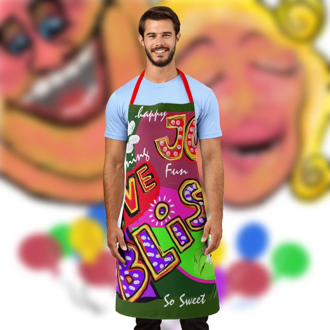 Personalise Graphic typography-Over Print Apron (Creator Uploaded)