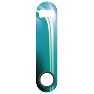 Personalise Green Glowing Waterfall Bottle Opener
