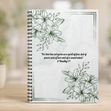 Personalise Green Vintage Botanical & Bible Verse