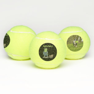 Personalise Halloween Frankenwalk Funny Dog Tennis Balls