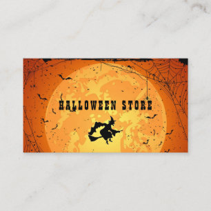 Personalise Halloween Store Pumpkin Patch Business Card