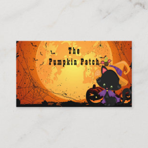 Personalise Halloween Store - Pumpkin Patch Business Card