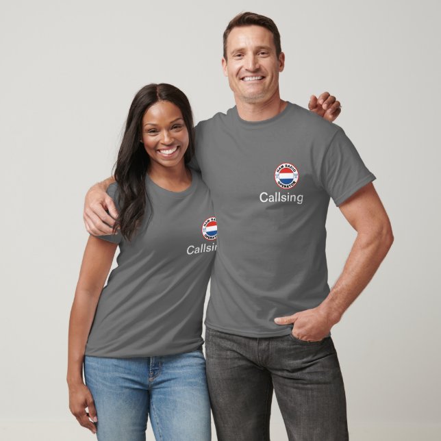 Personalise Ham Radio Operator Nederland flag  T-Shirt (Unisex)