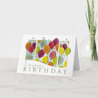 Personalise Happy Birthday Balloons Card