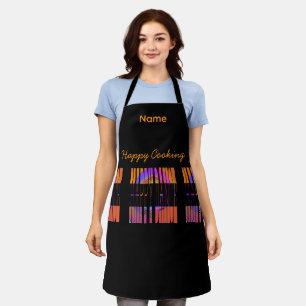 Personalise Happy Dance Afternoon Tea Black  Apron