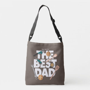 Personalise Happy Father's Day The Best Dad-Dark Crossbody Bag