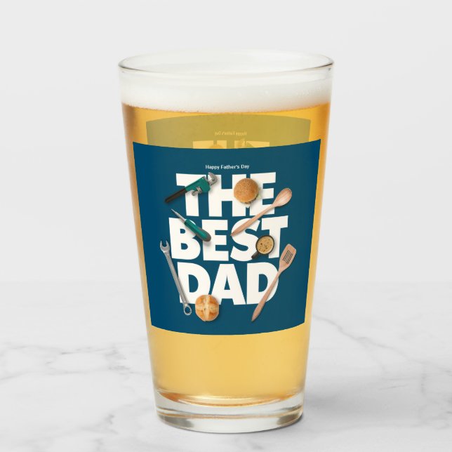 Personalise Happy Father's Day | The Best Dad-Dark Glass (Front Filled)