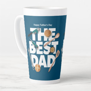 Personalise Happy Father's Day The Best Dad-Dark Latte Mug