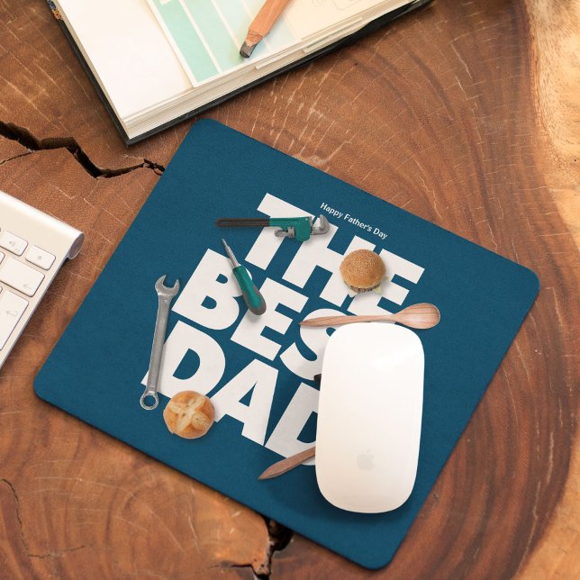 Personalise Happy Father's Day | The Best Dad-Dark Mouse Mat (Creator Uploaded)