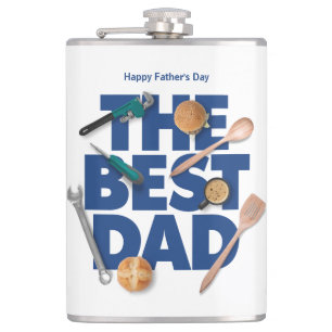 Personalise Happy Father's Day The Best Dad Hip Flask