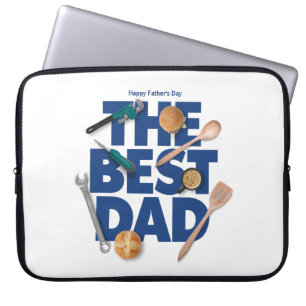 Personalise Happy Father's Day   The Best Dad Laptop Sleeve