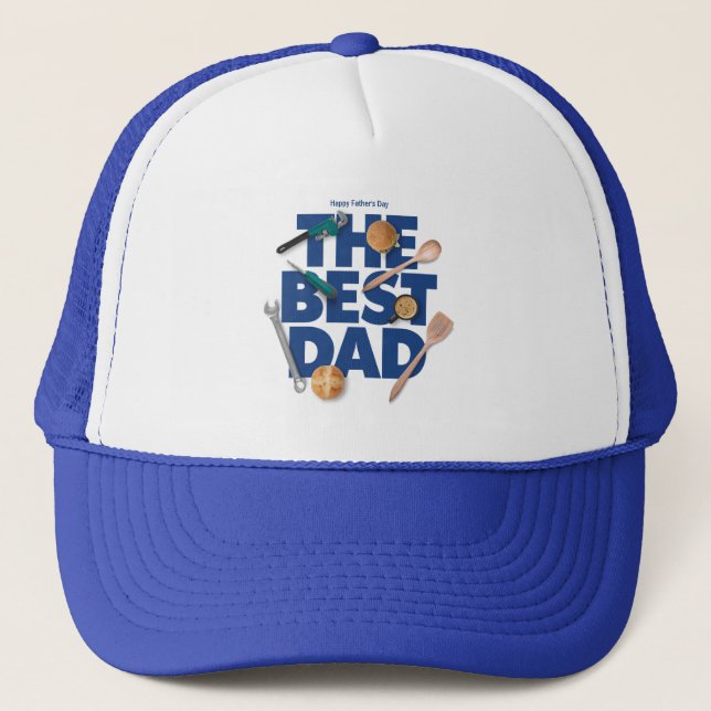 Personalise Happy Father's Day | The Best Dad Trucker Hat (Front)
