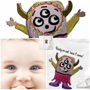 Personalise Happy Little Monster Tee Shirt