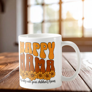 Personalise Happy Mama Browns Coffee Mug