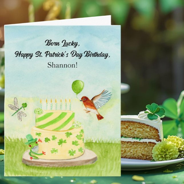 Personalise Happy St Patricks Day Birthday Card (Creator Uploaded)