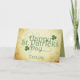 Personalise Happy St Patricks Day Card