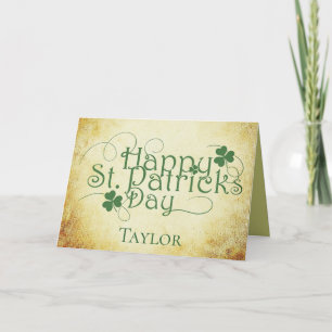 Personalise Happy St Patricks Day Card