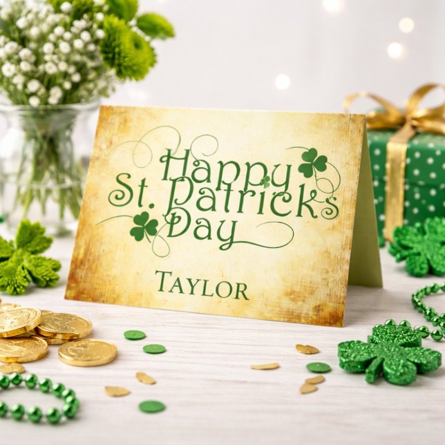 Personalise Happy St Patricks Day Card (Creator Uploaded)