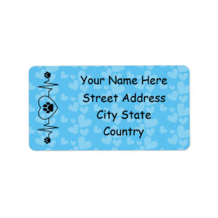 Personalise Heartbeat Dog and Heart Label