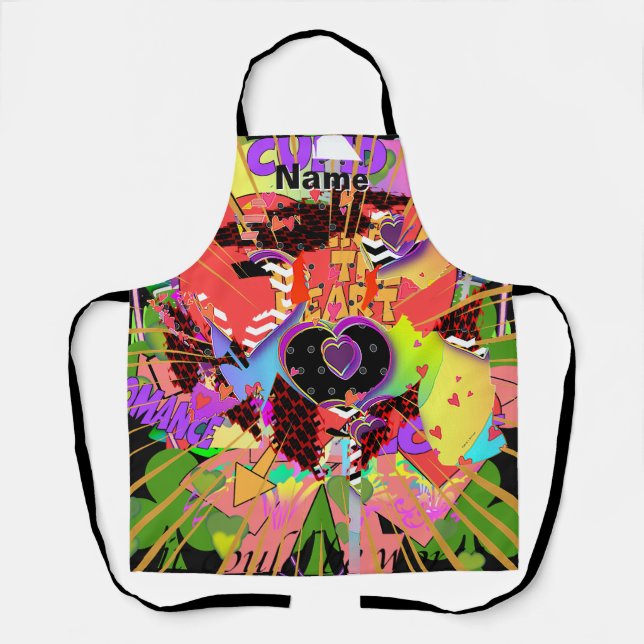 Personalise Hearty Hearts + More Kitchen Craft  Apron (Front)