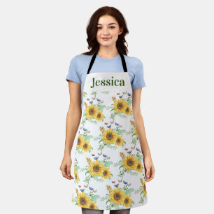 Personalise Hello The Spring Flower Apron