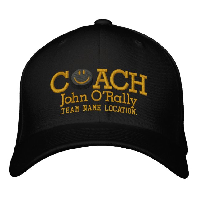 Personalise Hockey Coach Cap Your Name! (Front)