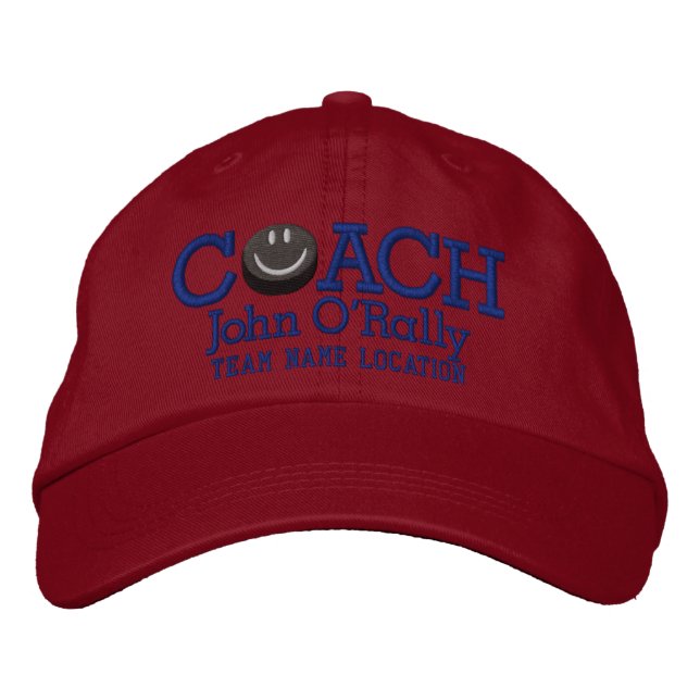 Personalise Hockey Coach Cap Your Name! (Front)