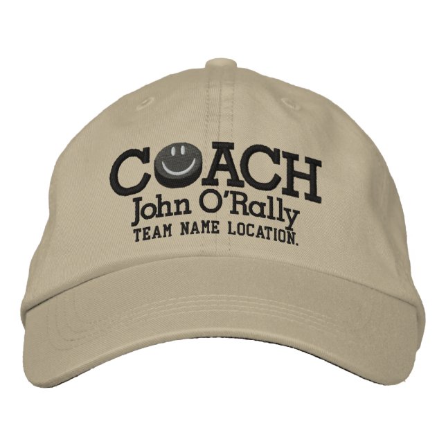 Personalise Hockey Coach Cap Your Name! (Front)