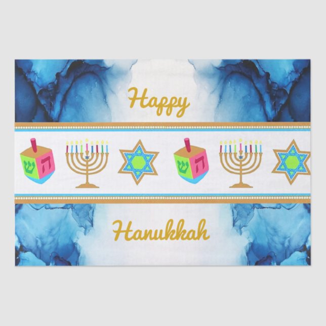 Personalise Holiday Gifts HANUKKAH Tissue Paper (Front)