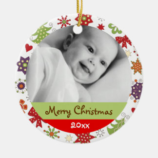 Personalise Holiday Greetings Ornament