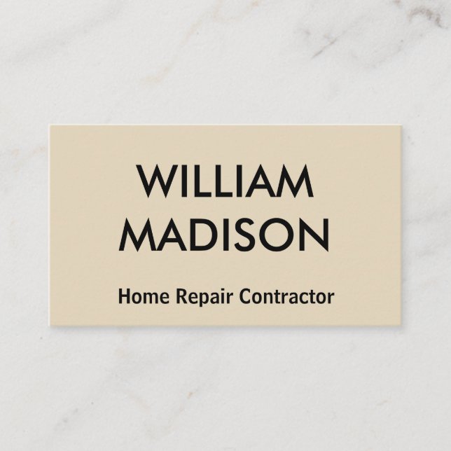 Personalise Home Repair Contractor with Hammer Business Card (Front)