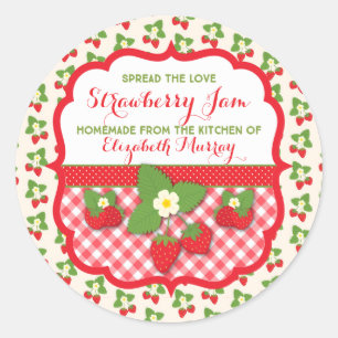 Personalise Homemade Strawberry Jam Label
