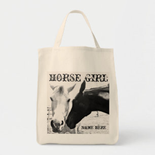 Personalise Horse Girl Tote Bag
