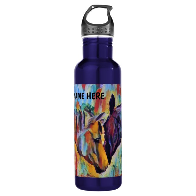 Personalise - Horse Love Art - 710 Ml Water Bottle (Front)
