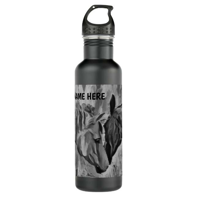 Personalise - Horse Love Art - 710 Ml Water Bottle (Front)