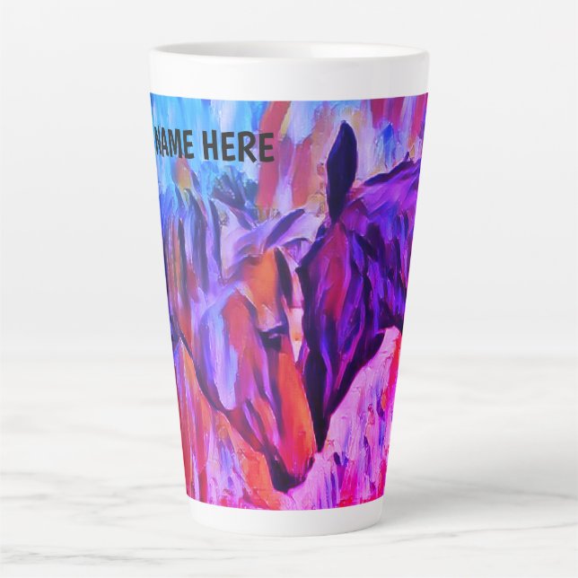 Personalise Horse lovers Latte Mug (Front)