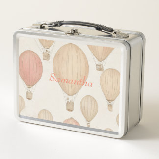 Personalise Hot Air Balloon Metal Lunch Box
