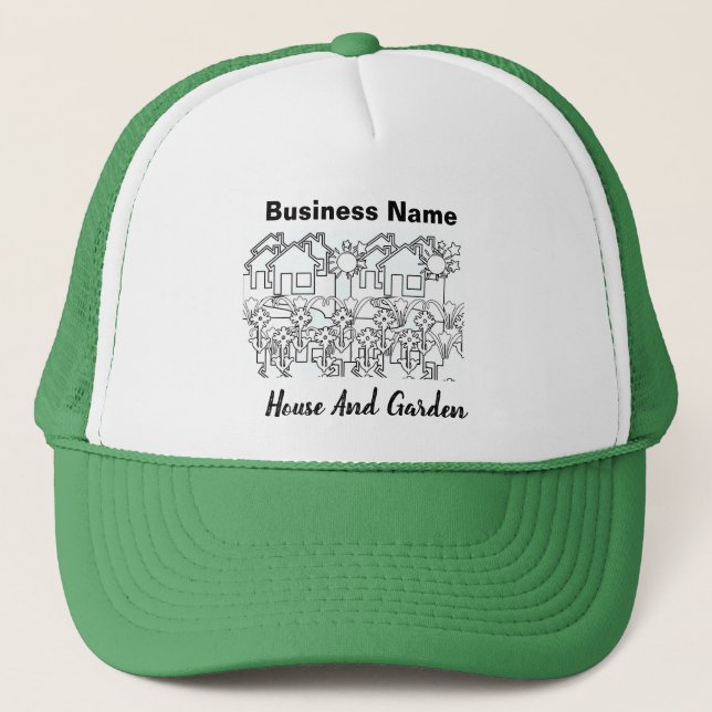 Personalise House And Garden  Trucker Hat (Front)