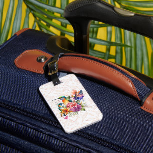 Personalise Humming Birds Luggage Tag