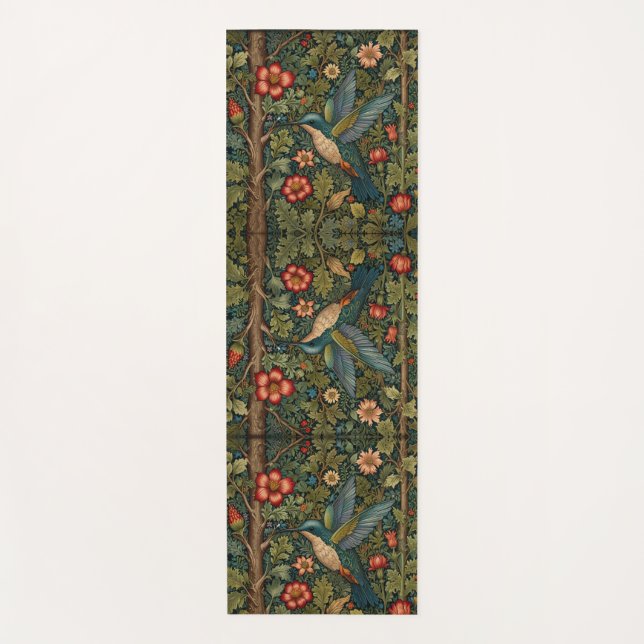 Personalise hummingbird romantic boho chic yoga mat (Front)