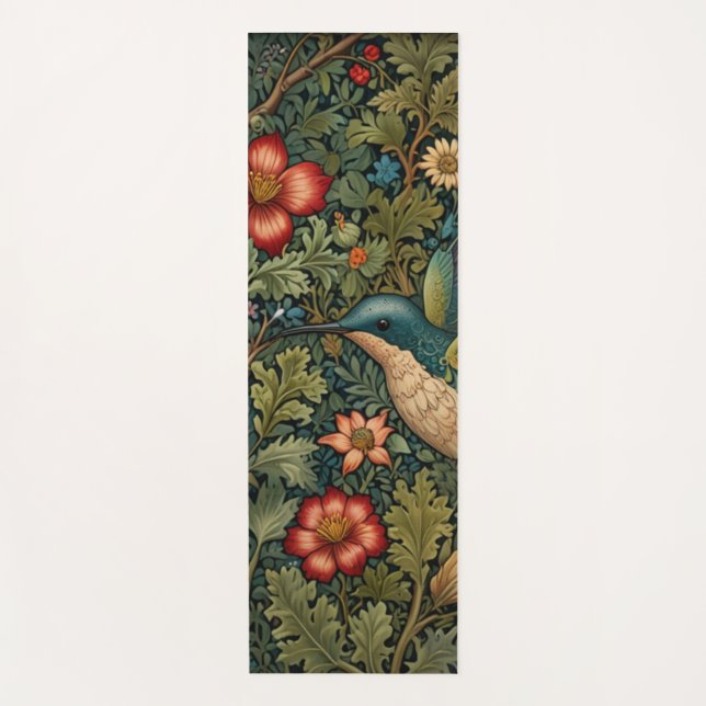 Personalise hummingbird romantic boho chic yoga mat (Front)