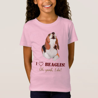 Personalise I Love Howling Beagles T-Shirt