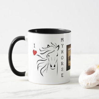 Personalise I Love My Horse Photo Mug